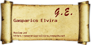 Gasparics Elvira névjegykártya